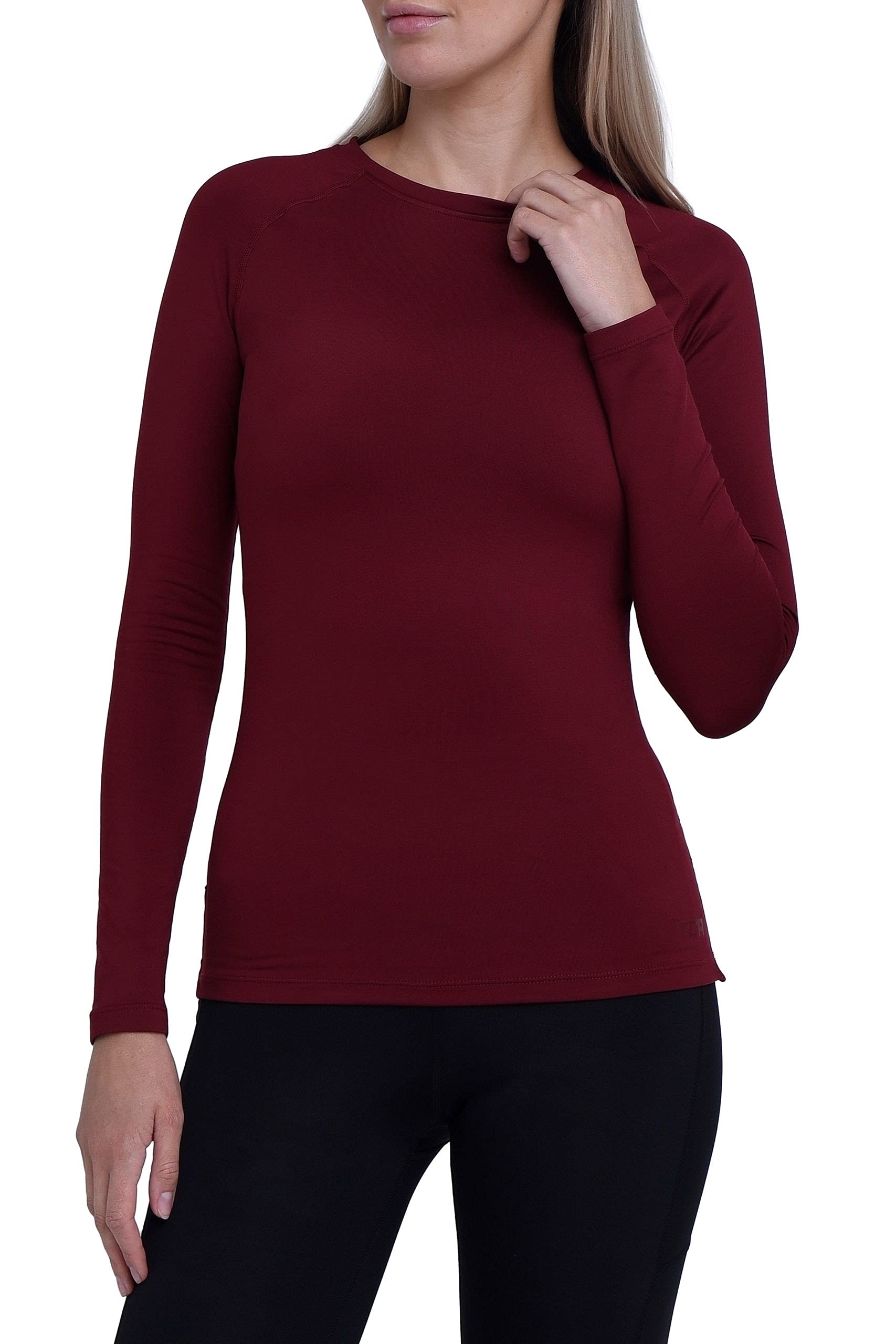 TCA SuperThermal Maglia Termica Donna Sportiva - Maglietta Manica Lunga Invernale - Magliette Termiche - Maglie Invernali - Intimo Termico Tecnico Sci - Maglia Intima Quickdry