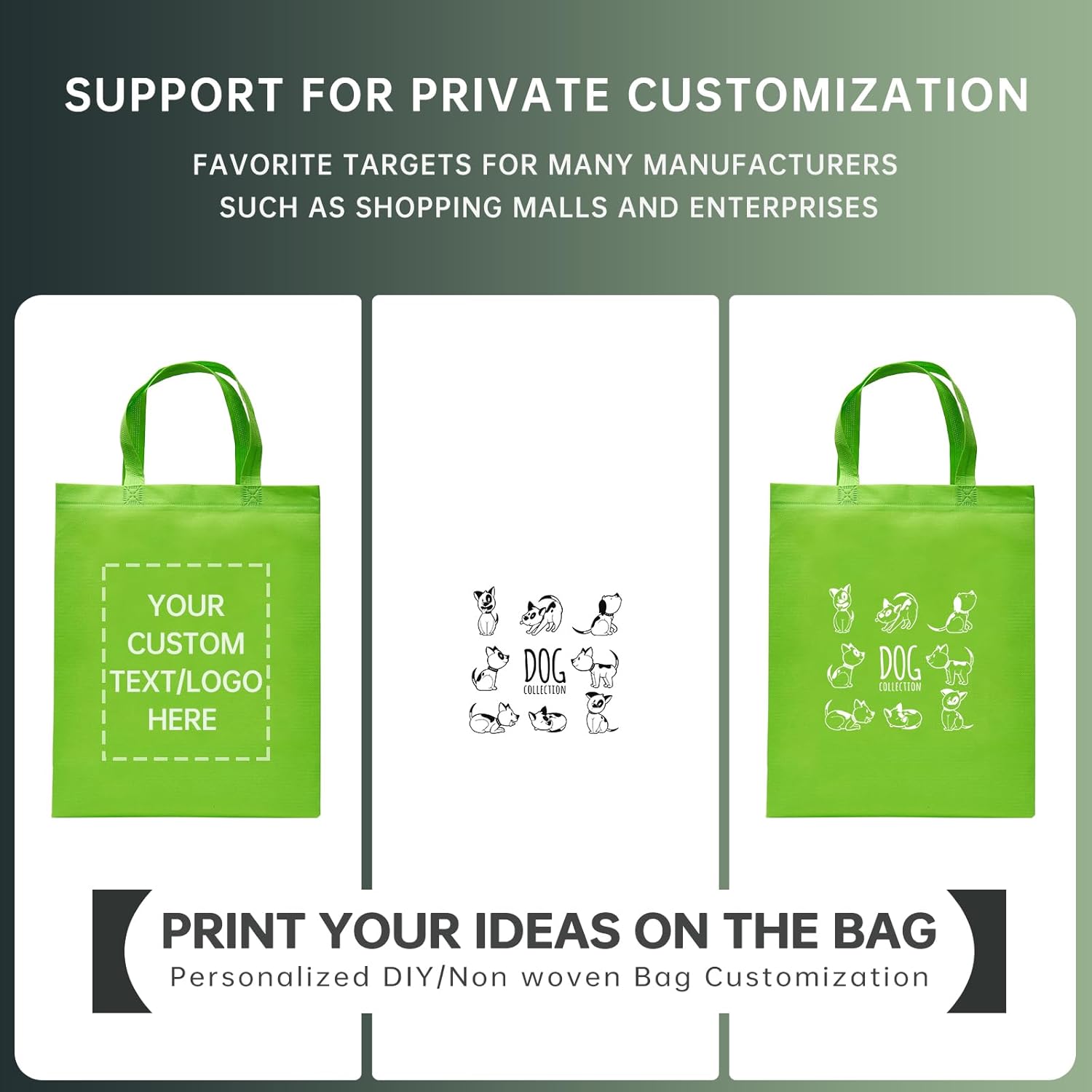 Customizable Tote Bags-100 Ideal for Sales,Business Activities,shopping,Parties,store,advertisement