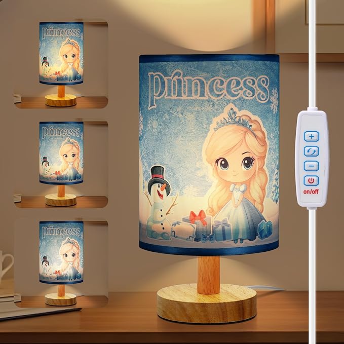 ONXE ONXE Gifts for Girls, Kids Table Lamp for Bedroom Nightstand, 3 Colors Dimmable Princess Night Light Bedside Lamp for Kids Room Girls Boys Birthday Christmas Gifts