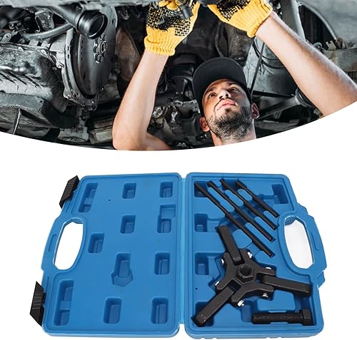 Miniatura 4 de Kits de reparación de equilibrador armónico, juego de extractor de equilibrador armónico, acero al carbono, acabado de óxido negro, kit de polea de