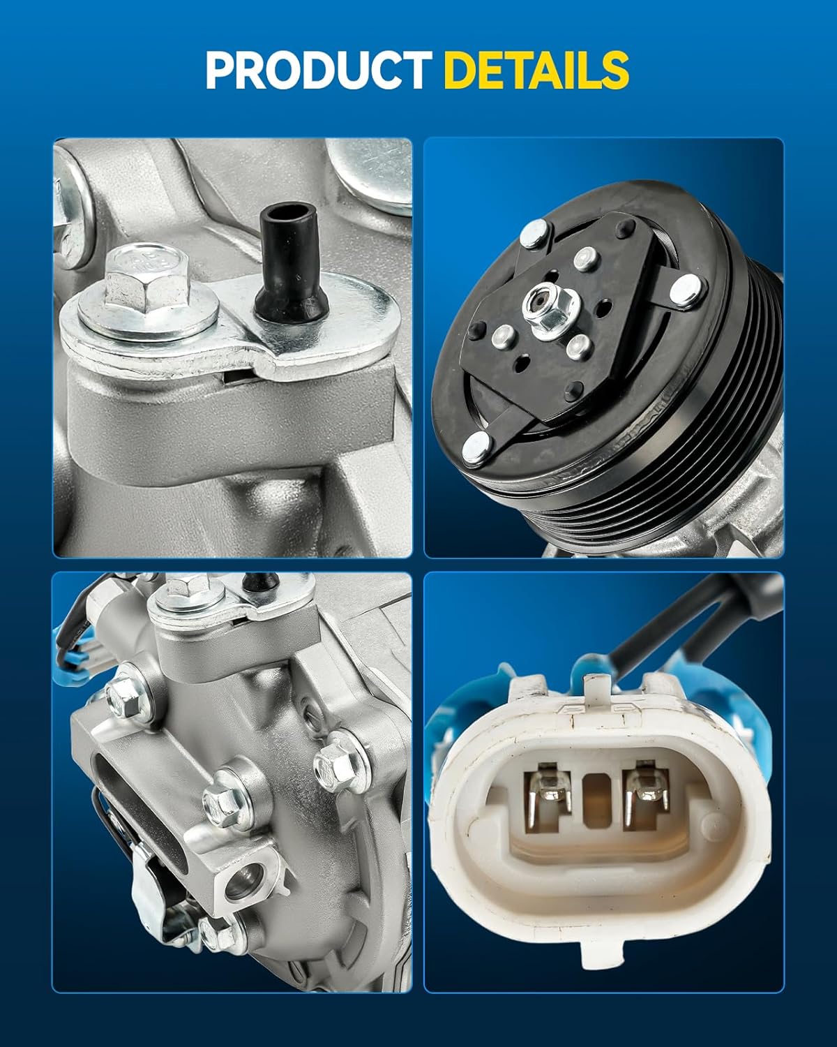 PHILTOP 98496 AC Compressor, Air Conditioning Compressor with Clutch for Chevy Sonic 2013 2014 2015 2016 2017 2018 1.8L, AC Compressor for Car