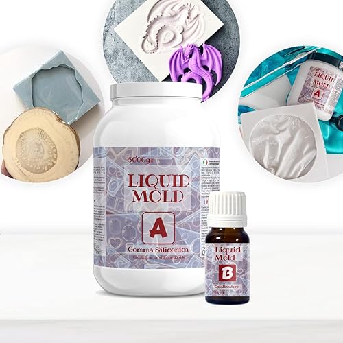 Miniatura 7 de Molde líquido Caucho de silicona líquida para la creación de moldes para epoxi, poliuretano, cera, jabón, yeso o cemento - Dureza 20 Shore - 8.81 oz
