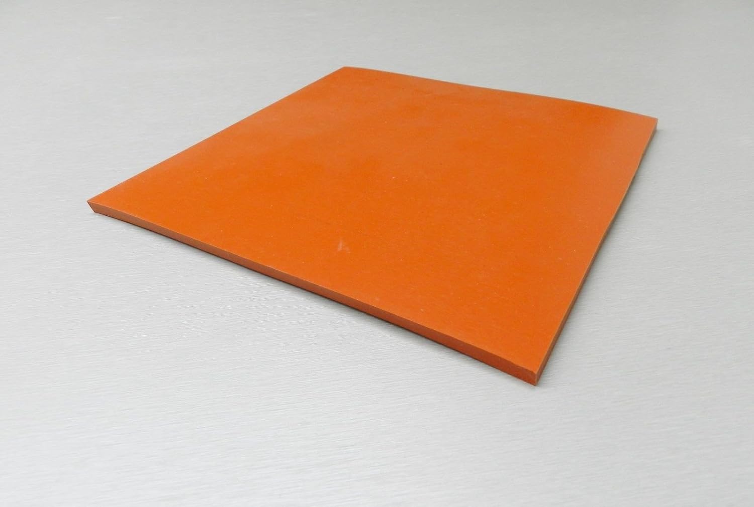 JTS 1/4" Silicone Rubber Sheet High Temp Solid Red/Orange Commercial Grade 8" X 8" Square Made in USA
