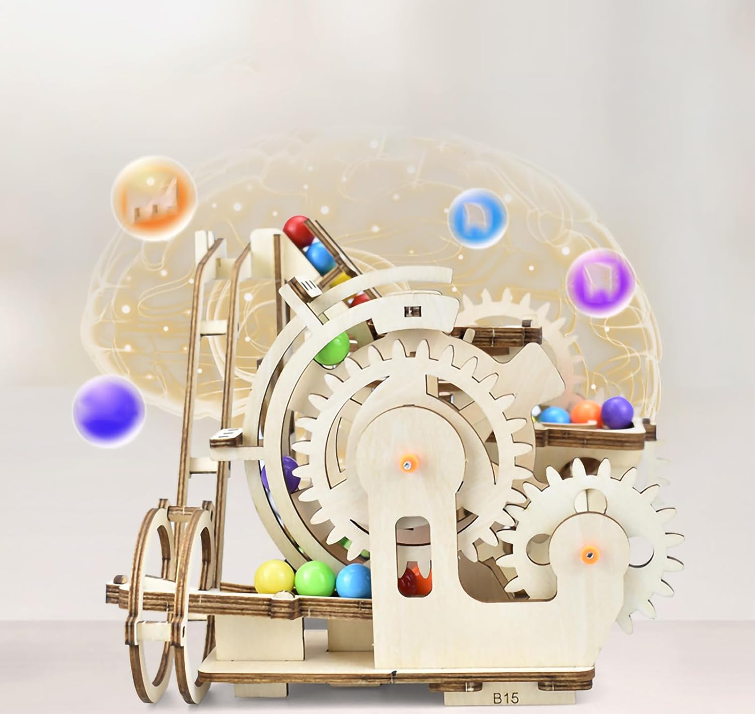3D Assembly Wooden Brain Teaser Puzzles for Adults Teens Marble Run Chain Kit Wood Mechanical Puzzles Assembly Model Building Kits DIY Wooden Puzzle Toys for Adult Teen Gifts