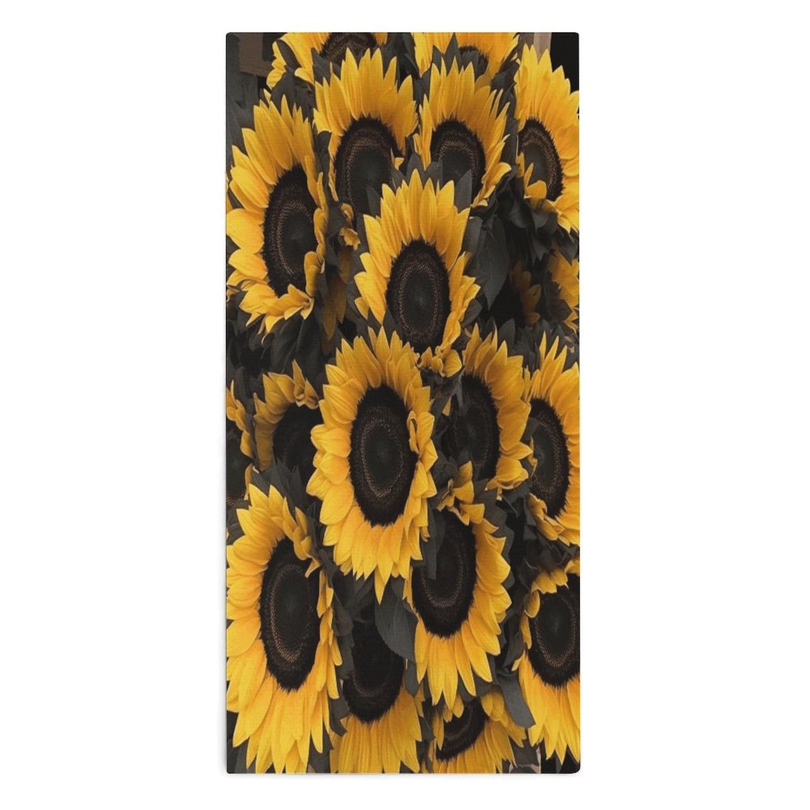 Btcowzrv Style A Bouquet Of Black Sunflowers Bath Towel Beach Towels Shower Towel