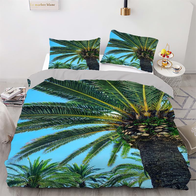 Funda nórdica 155x220cm azul con árbol de microfibra para cumpleaños