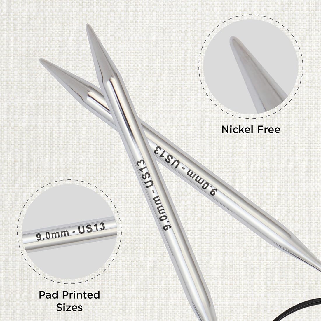 KnitPro Nova Fixed Circular Needles 40" (100cm) | US Size 13 (9mm)