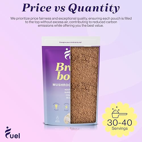 Miniatura 3 de Brain Boost - Nutrición de café de hongos, mezcla orgánica de café de hongos para la salud intestinal, melena de león, chaga y polvo de hongos, café