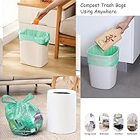 Vista 6 de AYOTEE Small Trash Bags with Handles,100 Counts Small Biodegradable Trash Bags 4 Gallon Garbage Bag, Unscented Strong Mini Compostable Bag 15 Liter