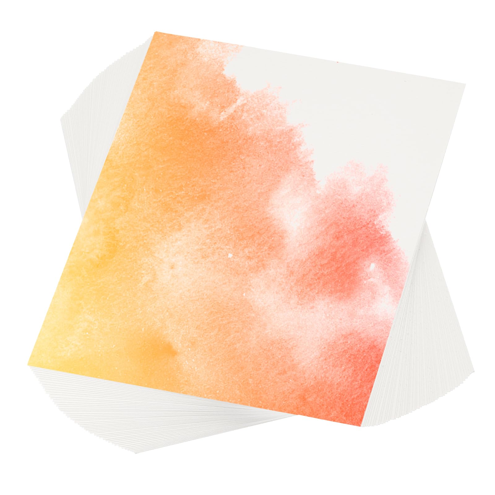 PATIKIL 300 Pcs Pure Cotton Watercolor Paper 110lb/230 GSM Water Coloring Paint Paper for Art Painting Watercolor Drawing Artist, 8x10 Inch