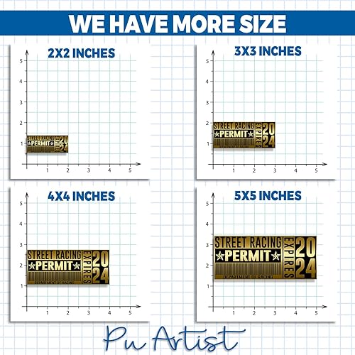 Miniatura 2 de Golden Street Racing Permit Sticker 2024 Racing Funny Mexico Drag Race gifts for Driver Vinyl Die Cut Sticker Water-Resistand Gift Idea Merchandise