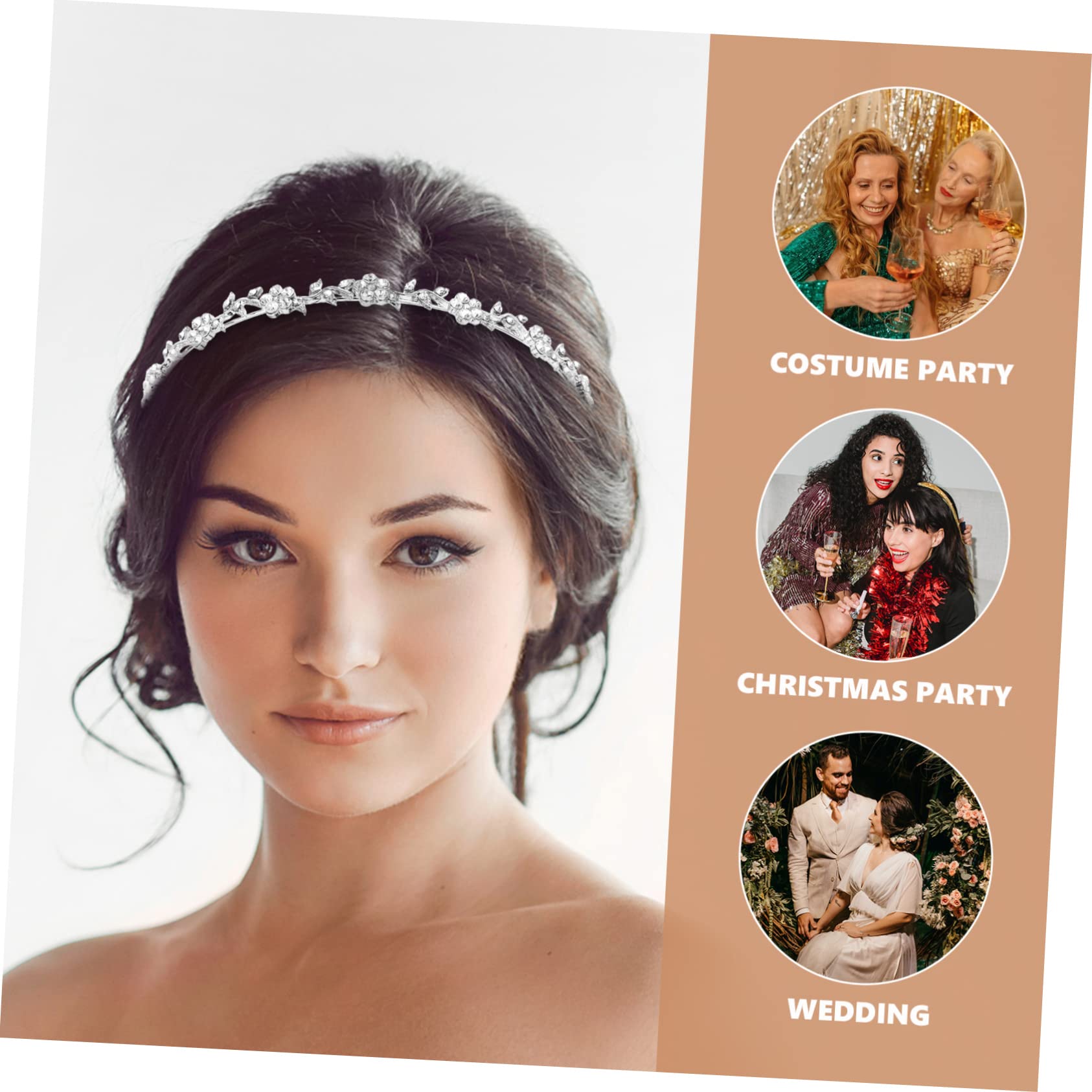 MAGICLULU 6 Piezas Diadema De De De Imitación Tocado De Mujer Adornos Nupciales Para El Cabello Diademas Para Niños Venda Novia Accesorios Para El Cabello Delicado Metal