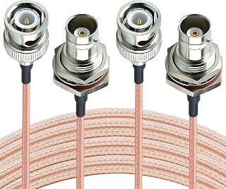 YOTENKO BNC Male to Female Bulkhead Mount Extension Cable 16ft SDI Cable CCTV Extension Cable 50 Ohm RG316 for Ham Radio CCTV Wireless Microphone System Security Camera Monitor Converter SDI Video DVR