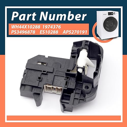 Miniatura 2 de WH44x10288 Interruptor de bloqueo de tapa de arandela compatible con arandelas GE, WH44X10288 pestillo de puerta para 2671532211 36371542410