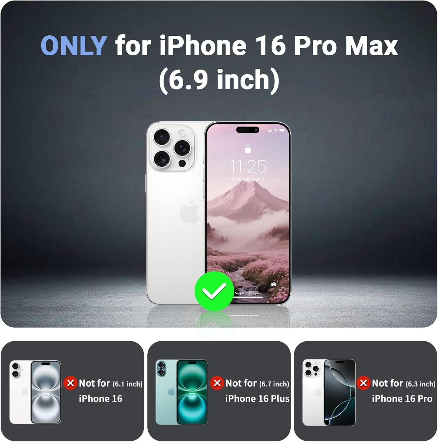 Magnetic for iPhone 16 Pro Max Case, [Compatible with MagSafe][Military Grade Drop Protection][Heavy Duty Protection][Non-Slip][Shockproof] 2-Layer Durable Bumper Phone Case 6.9''-Pink - Image 7