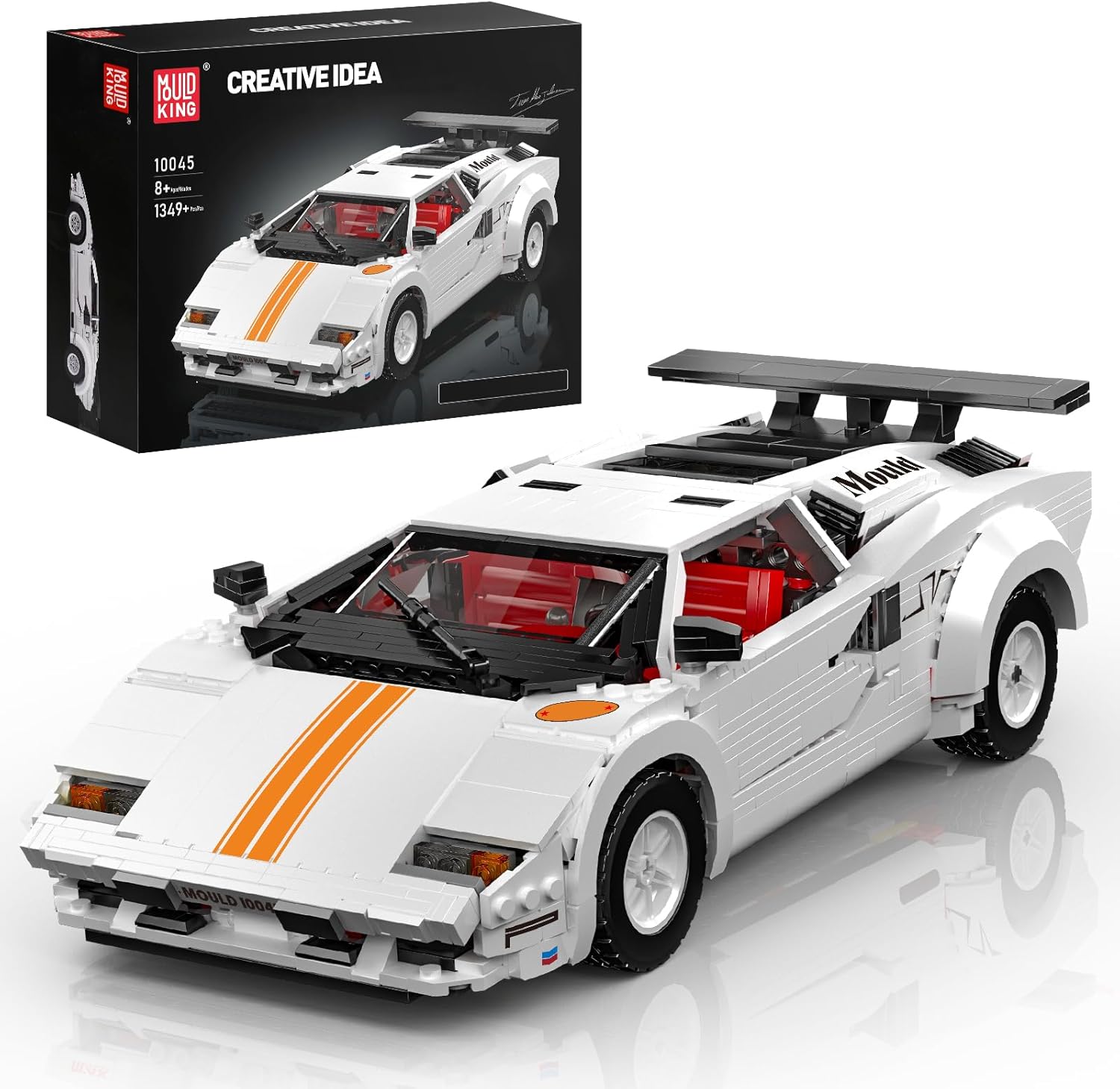 Mould King Classic Super Sports Car Building Blocks Kit, MOC Racing Car Model Replica Building Set for Adults, Collectible Set to Build for Kids Boys Girl, 1349 Pieces