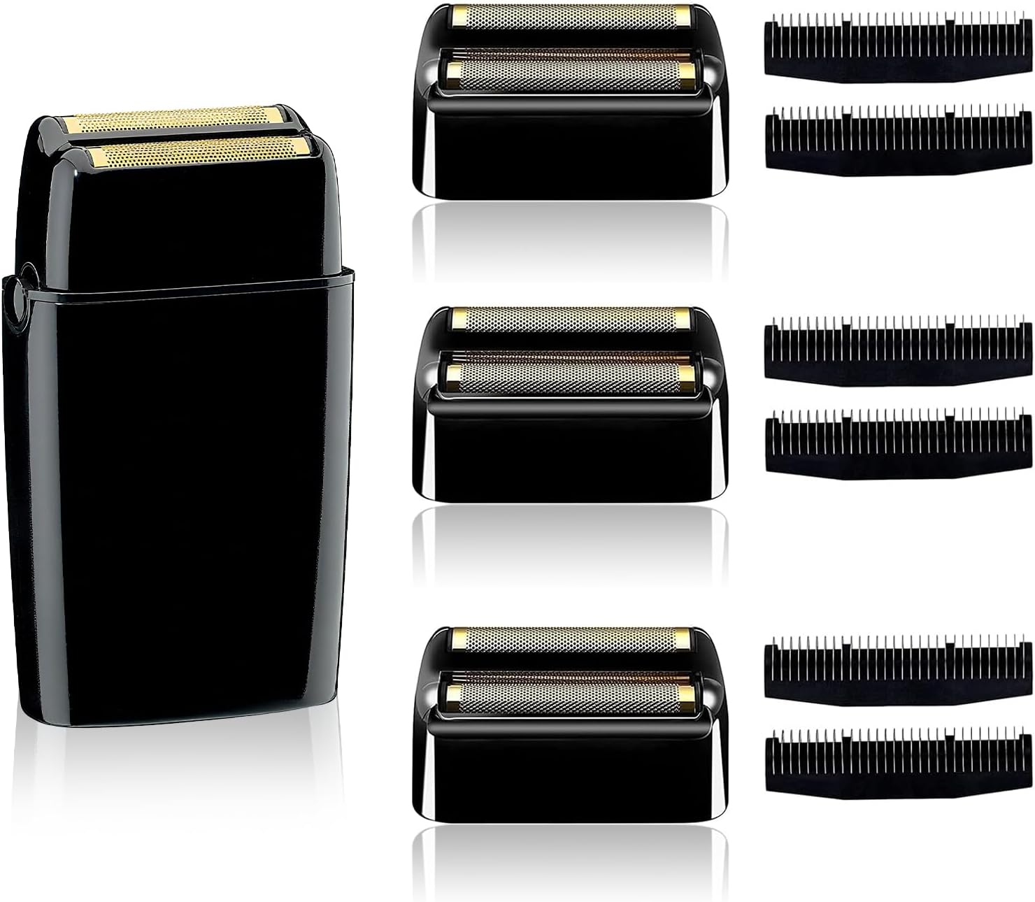 Replacement Razor Blade Compatible with BaByl**sPRO Double FXFS2 - Metallic Foil Black Pack of 3