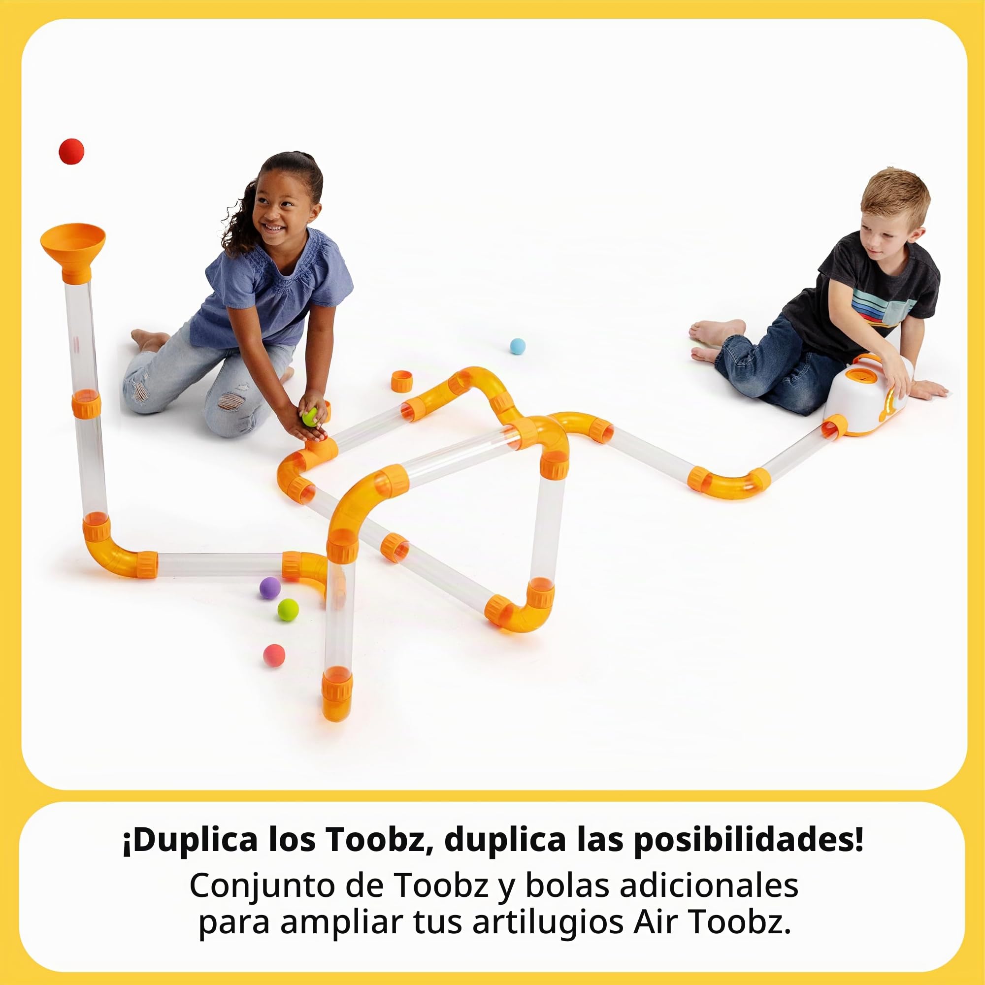Fat Brain Toys Paquete de expansión Air Toobz - Juguete de construcción STEM alimentado por aire - Niños y adolescentes