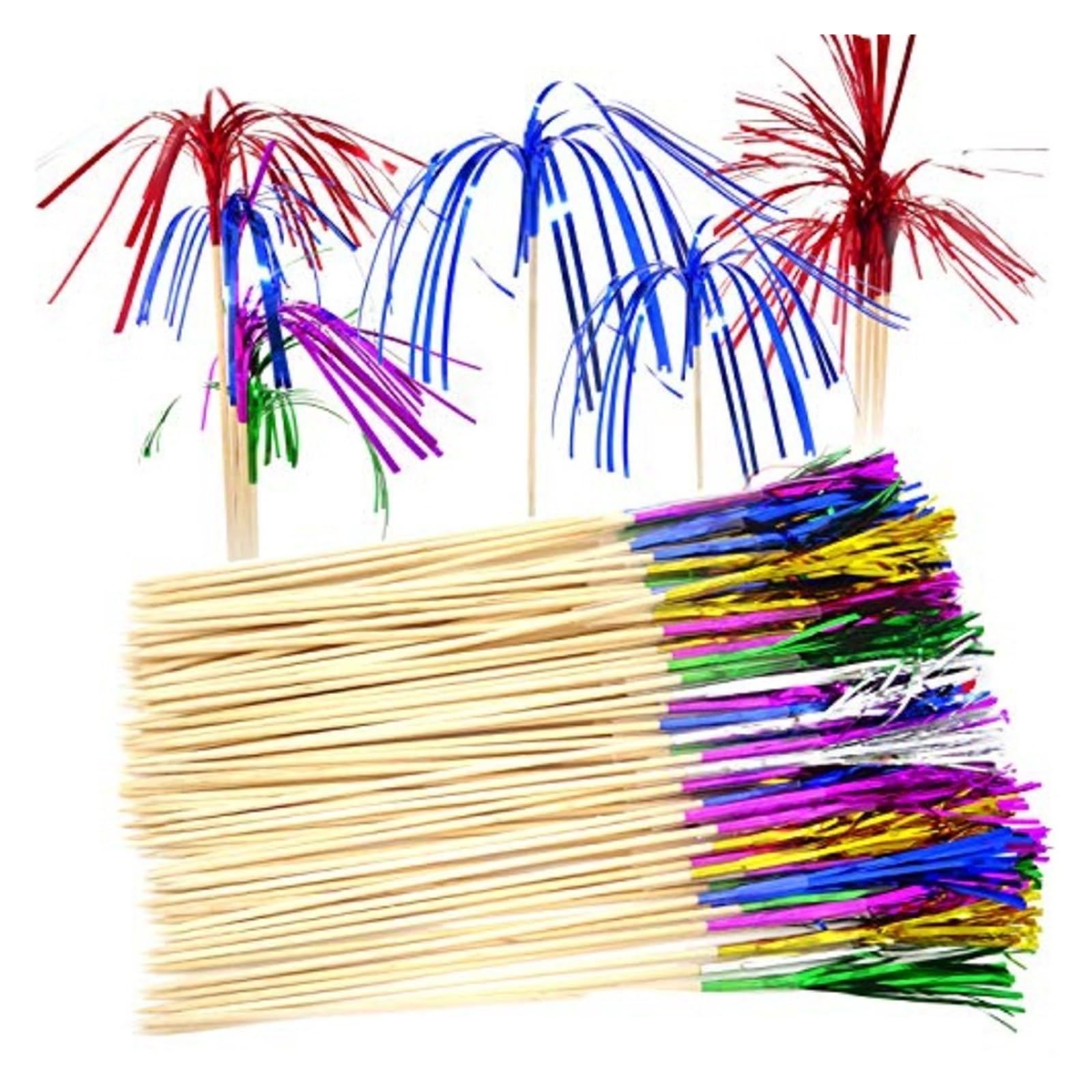 Pics à cocktail feu d'artifice pour éviter les doigts sales au buffet - 100 pcs