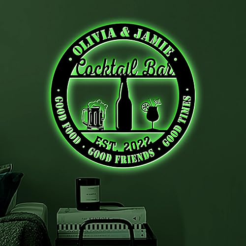 Miniatura 2 de Letrero de metal personalizado para bar de cóctel, letrero de cóctel, salón de bebidas, regalo para amantes del cóctel, regalo del día del padre,
