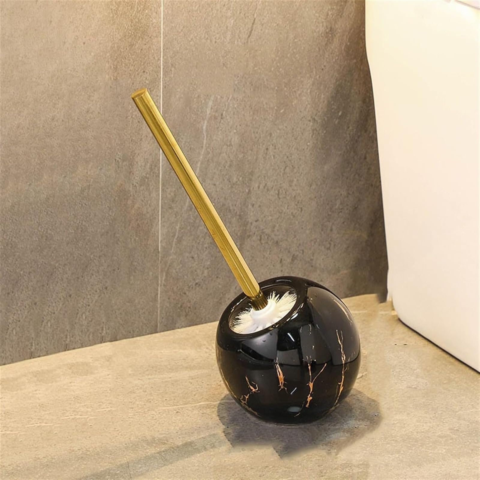 escobillero baño Escobilla De Inodoro Suministros De Baño Escobilla De Inodoro De Cerámica Hogar Sin Esquinas Muertas Artefacto De Limpieza De Inodoro Escobilla De Inodoro De Mango Largo Escobilla De