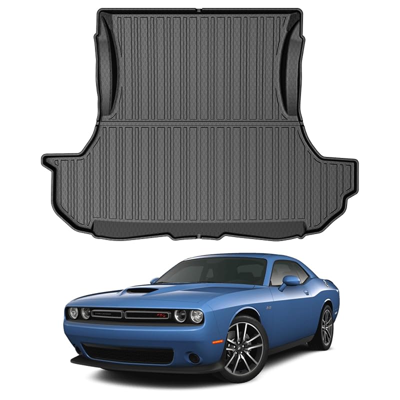 Forro de Porta-Malas em TPE para Dodge Challenger 2011–2023 sem Subwoofer, Preto – Mixsuper Liner