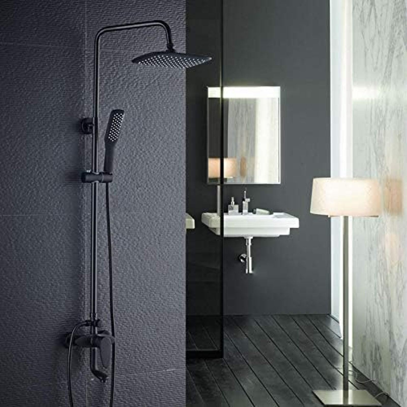 GLJTUO Shower system, Black Shower System Bathroom Faucet Oil Rubbed Brass Shower Faucet Set Mixer Taps