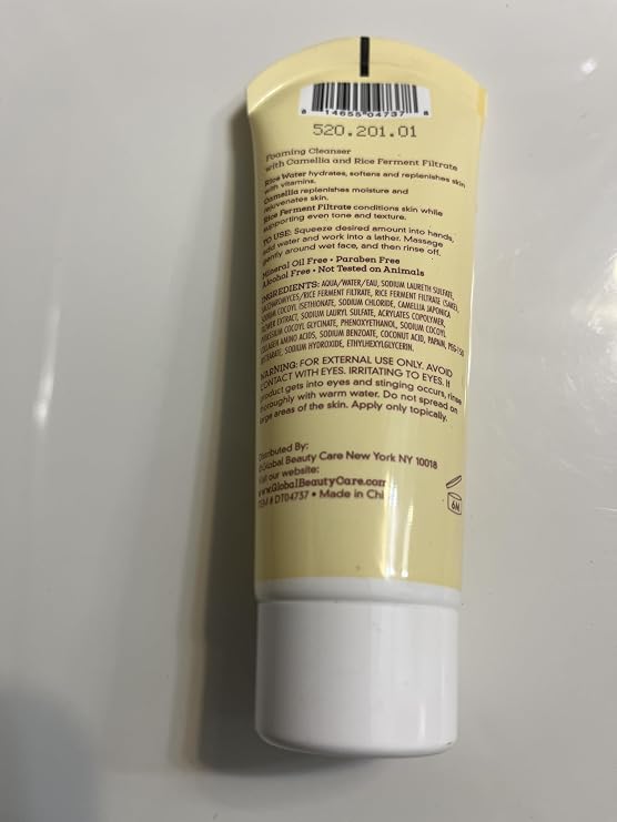 SpaScriptions Rice Water Foaming Facial Cleanser, Enzyme Face Wash, 6.75 oz