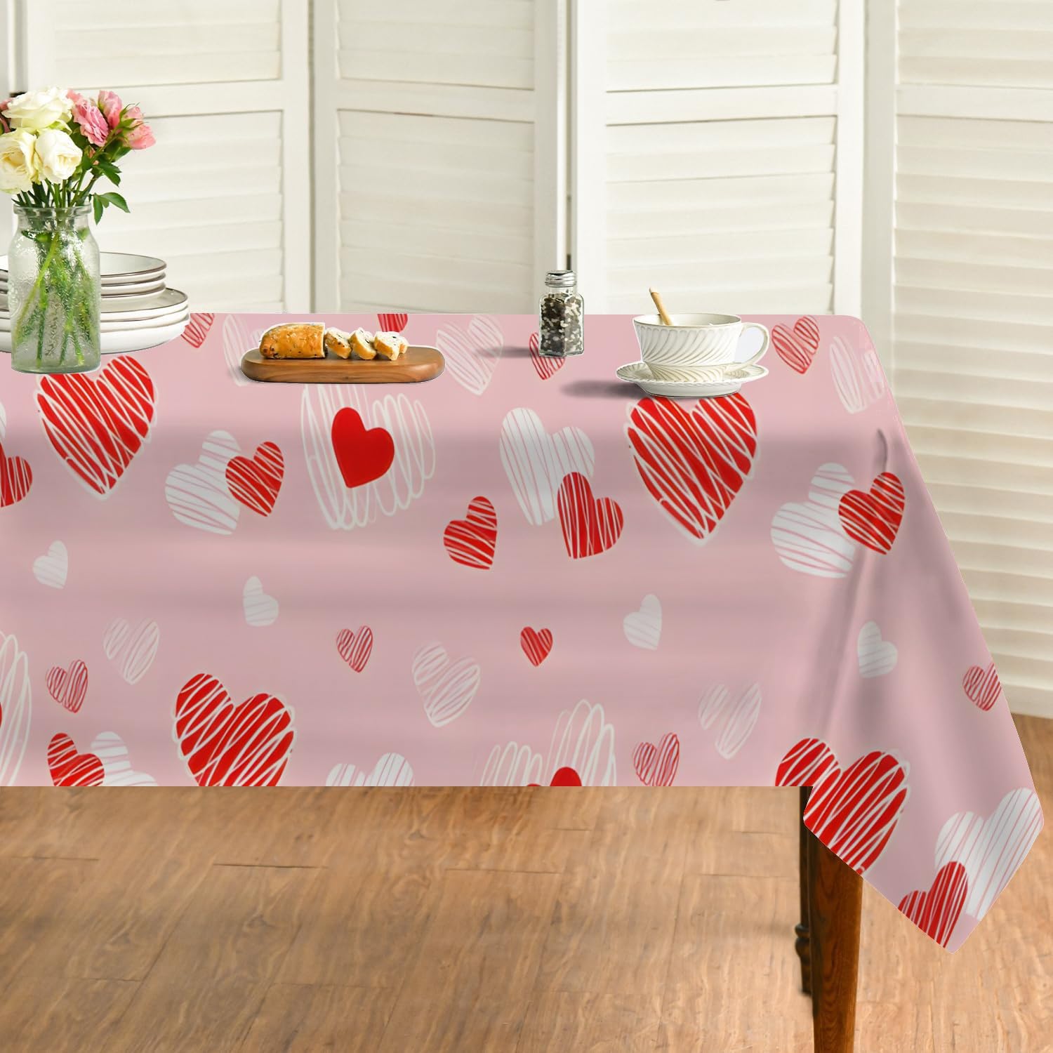 Nappe anti-tache blanche 130x220 cm finis les verres renversés à Pâques