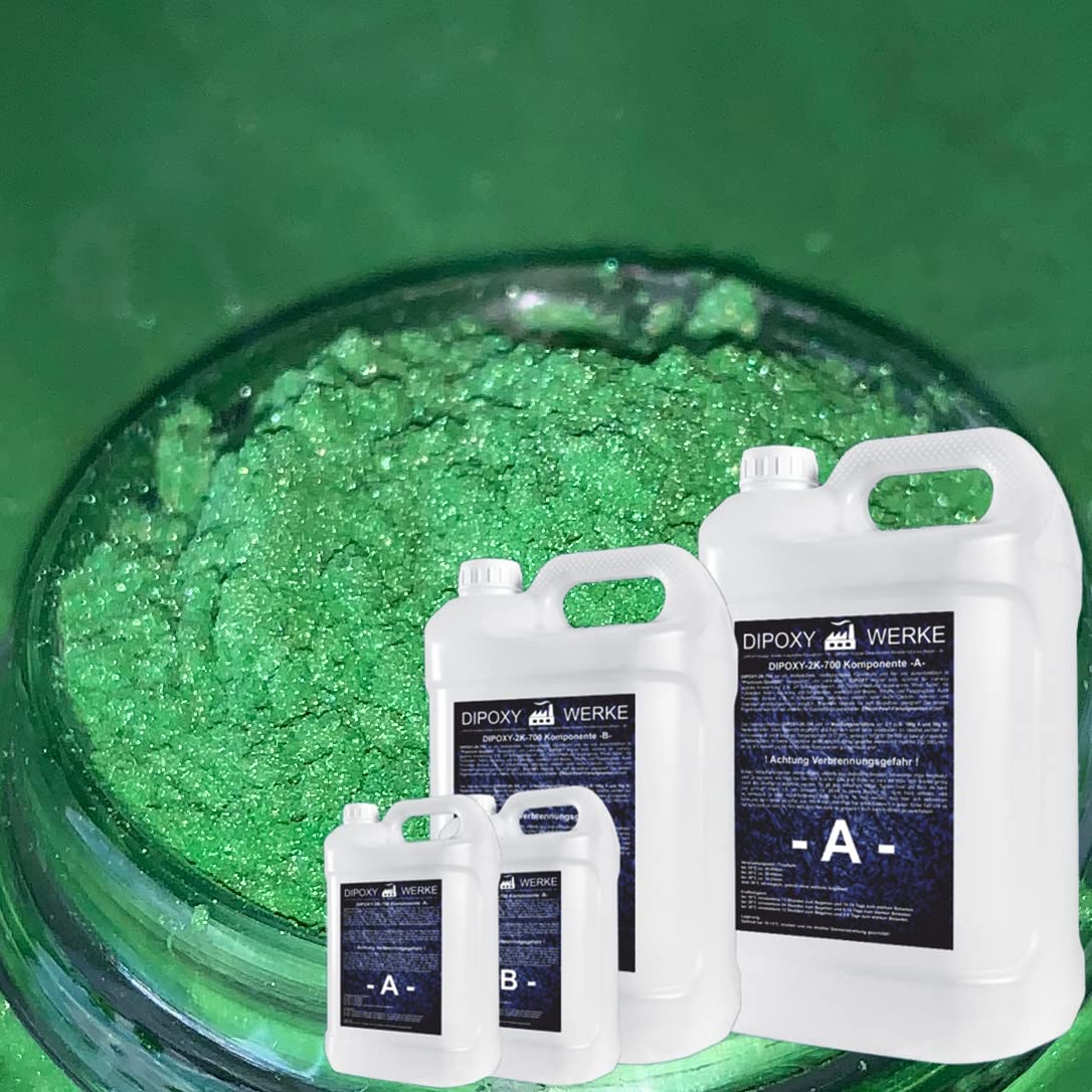 Dipoxy 2K-700 - Resina epoxi con pigmento (9,0 kg + 120 g), color verde 01