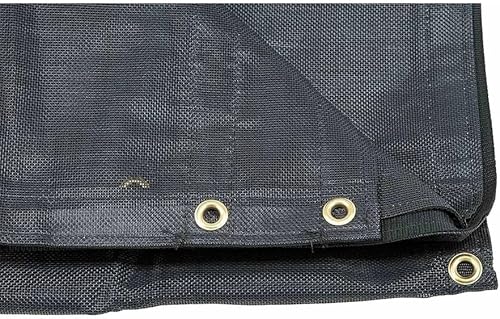 Miniatura 9 de Mytee Products Lona de malla para camión volquete de 8 x 14 pies con doble bolsillo y ojales de 5 pulgadas y 18 onzas, lona de remolque recubierta