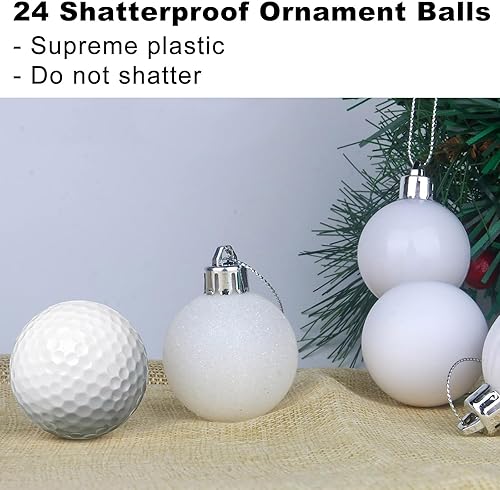 Vista 357 de 18 esferas medianas decorativas navideñas para árbol de Navidad, inastillables, para colgar, color púrpura, 2.5 pulgadas, paquete de 18