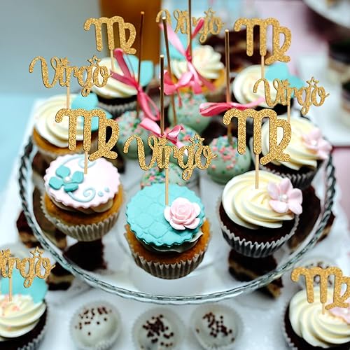 Miniatura 3 de 12 adornos para tartas Virgo, gran energía VirgoVirgo, decoración para tartas, 12 constelaciones de Virgo, agosto, septiembre, cumpleaños,