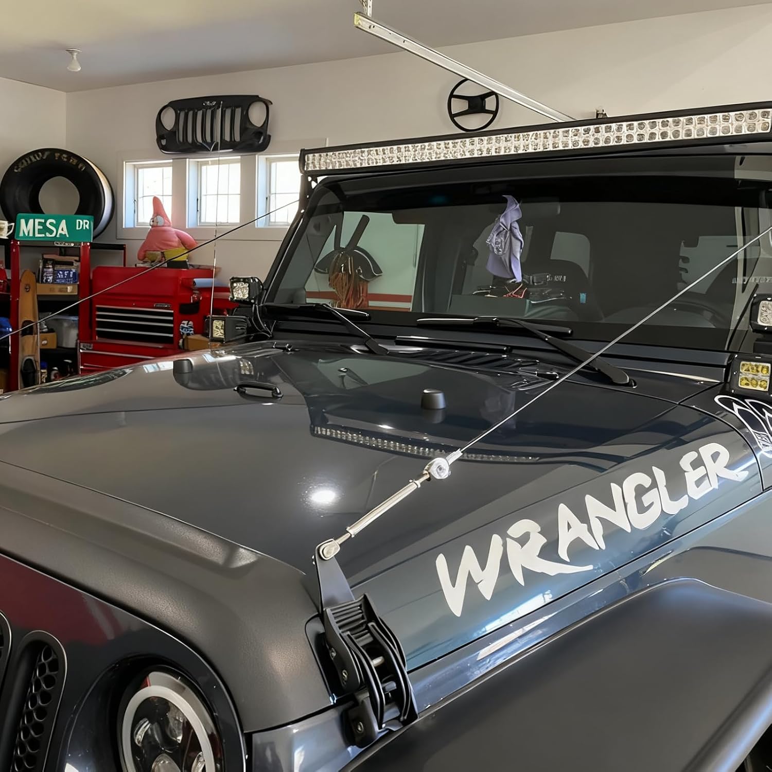 New Wrangler Limb Riser Kit JK 3rd Gen Jungle Protector Rope Off-Road Forest Line Hood Guard Bracket Exterior Parts Accessories Custom Design 2007-2018 (JK)