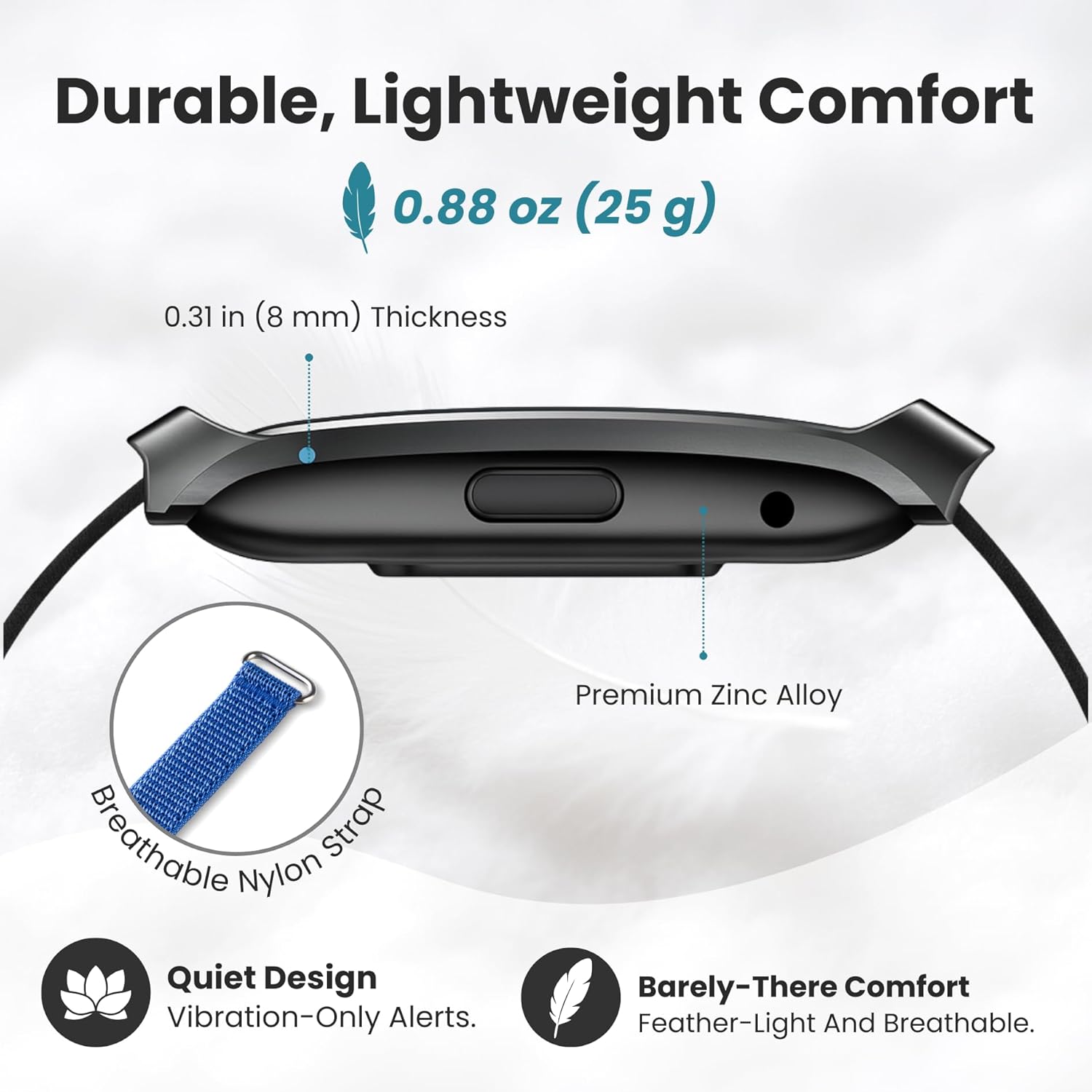 Herz P1 Smart Band Bracelet - Health Wristband Fitness Tracker for Heart Rate, Sleep, Stress, Track Steps, Activity & Body Temperature, 30 Days Battery, Subscription Free App, 1ATM Water Resistant 8 716wBpwdcnL. AC SL1500