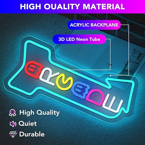 Miniatura 5 de Arcade Neon Signs Arrow Retro Style with Multi-functional Remote Control for Gameroom, Gaming Lights for Wall Decor USB Powered Neon Gaming Sign for