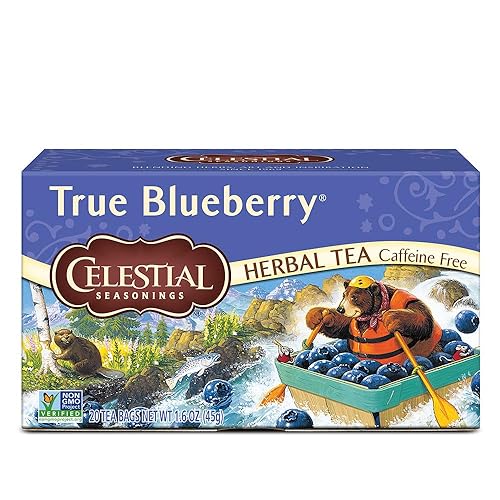 Celestial Seasonings Té de hierbas True Blueberry 20 unidades