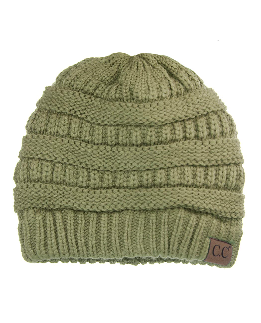 C.C Trendy Warm Chunky Soft Stretch Cable Knit Beanie Skully, Winter Mint, One Size — view 156