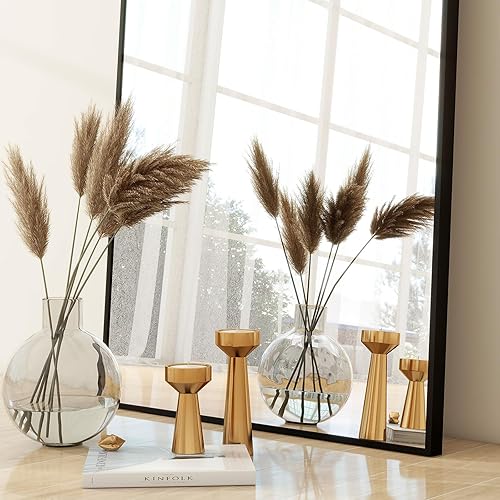 Miniatura 7 de Espejo arqueado de longitud completa con soporte, de 65 x 24 pulgadas, espejo de cuerpo completo, espejo de pie, colgante o inclinado, espejo de