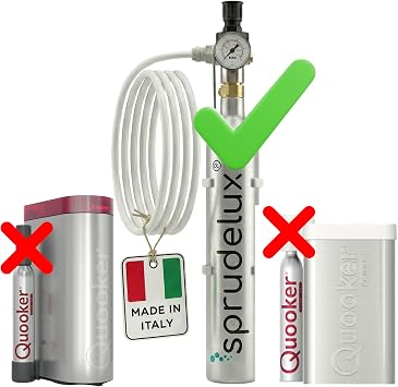 Neues Wasser Group CO2 Pressure Regulator for Use with Standard 425 g CO2 Cylinder Suitable for Quooker Cube System - Water Carbonator Bubble System Buffer Device Carbonator