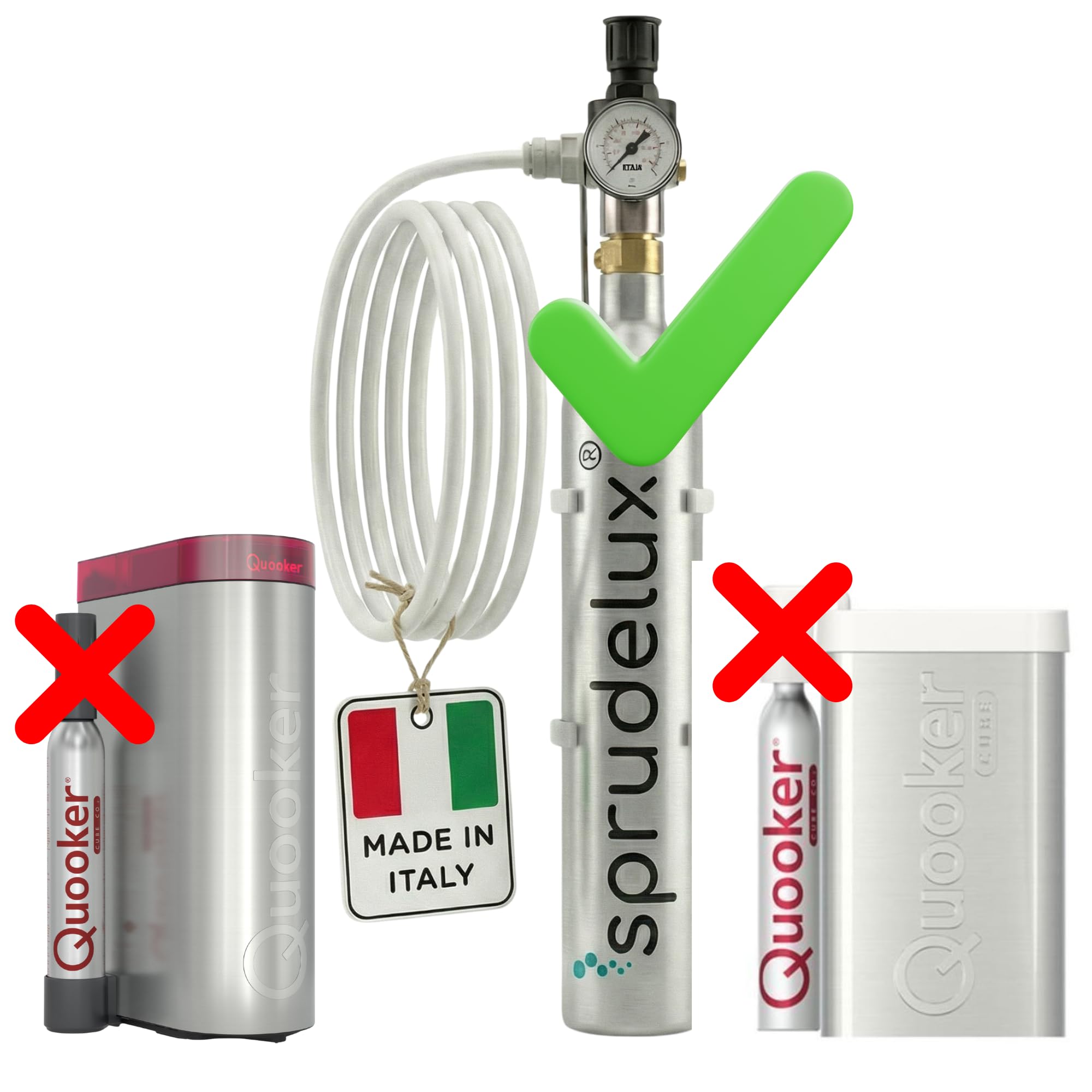 Reduktor ciśnienia CO2 do stosowania w handlu 425 g CO2 cylinder odpowiedni do systemu Quooker Cube – saturator do saturowania wody gazowanej