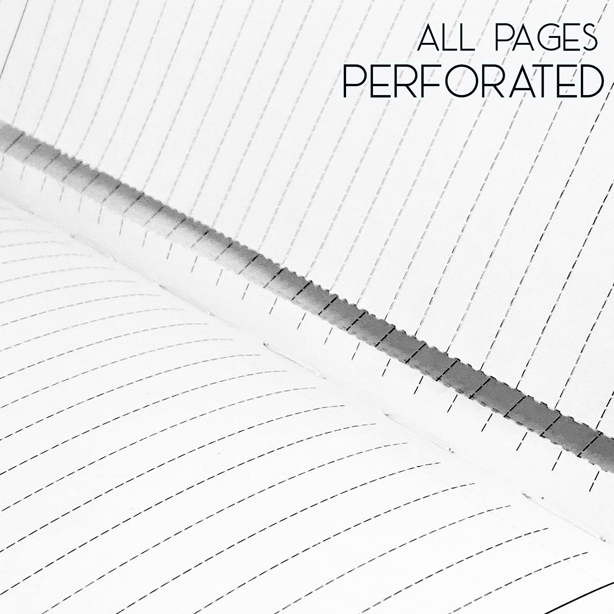 LeStallion A5 braunes Kunstleder-Tagebuch – 100 g/m², liniertes Notizbuch mit perforiertem Papier, nummerierte Seiten