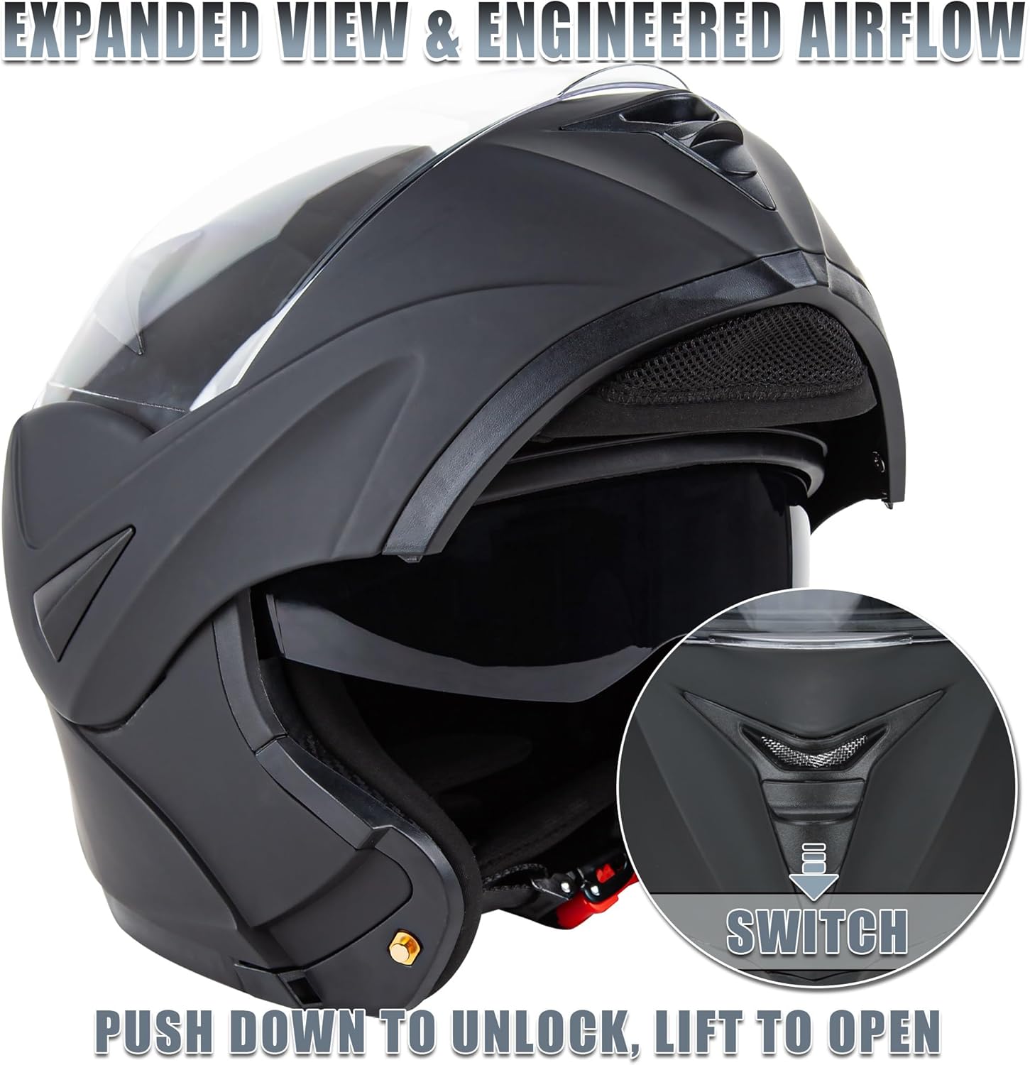 DOT Approved Full Face Motorcycle Helmet with Flip Up Dual Visor ，Full Face Motorcycle Helmet with Flip Up Dual Visor