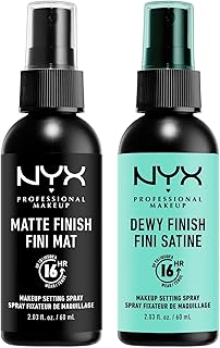 NYX PROFESSIONAL MAKEUP Makeup Setting Spray Matte Finish + Dewy Finish, 2 Count