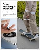 Spigen NanoPop MagFit Anneau [Support à Charnière Rotative] Poignées Téléphone Magnétique Compatible avec iPhone 17 16 15 14 13 Pro et Coque MagSafe/Pixelsnap pour Samsung S26 S25, Pixel 10 10a - Noir - 6