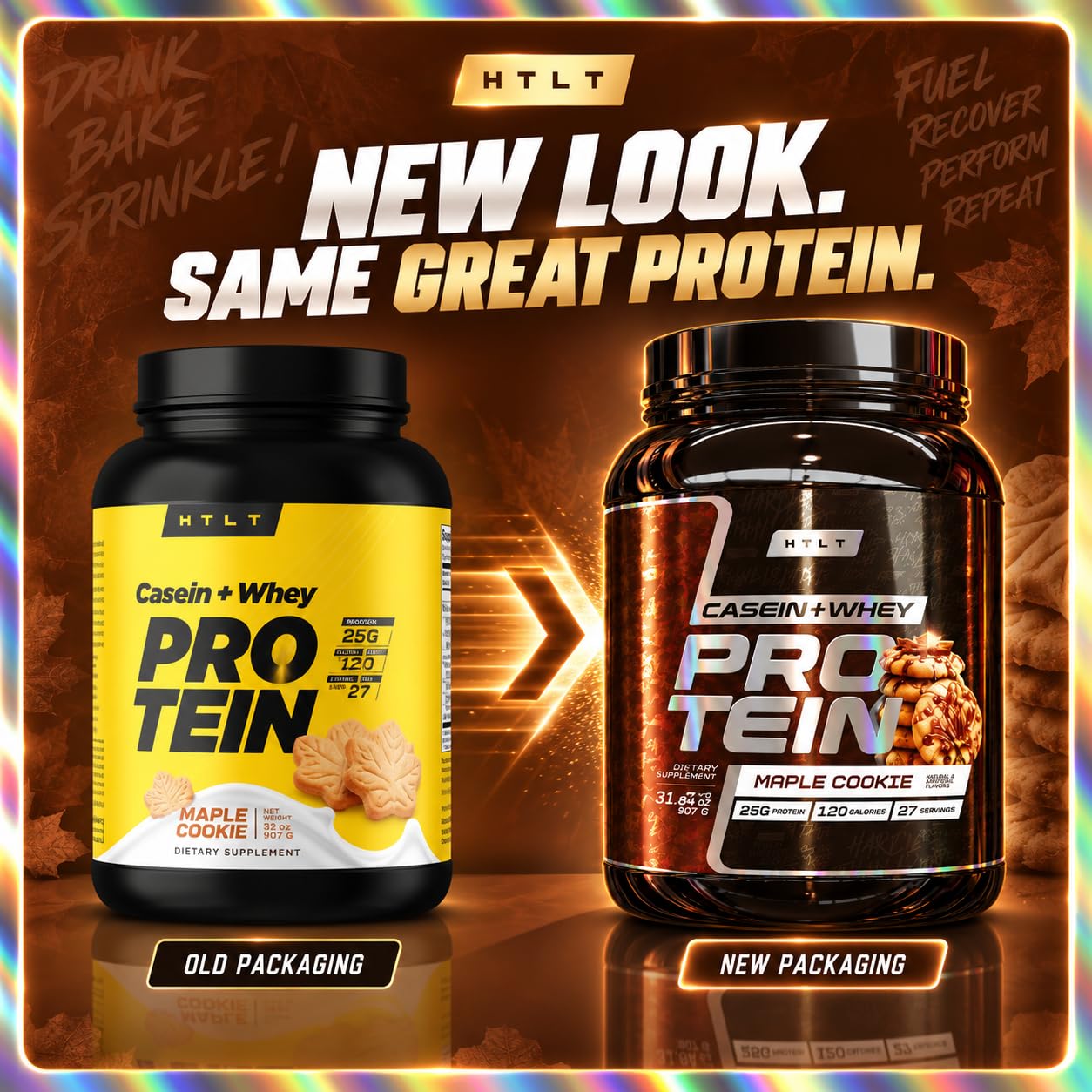 HTLT Casein + Whey Protein Powder, Maple Cookie, 25 Servings — Amazon image 2
