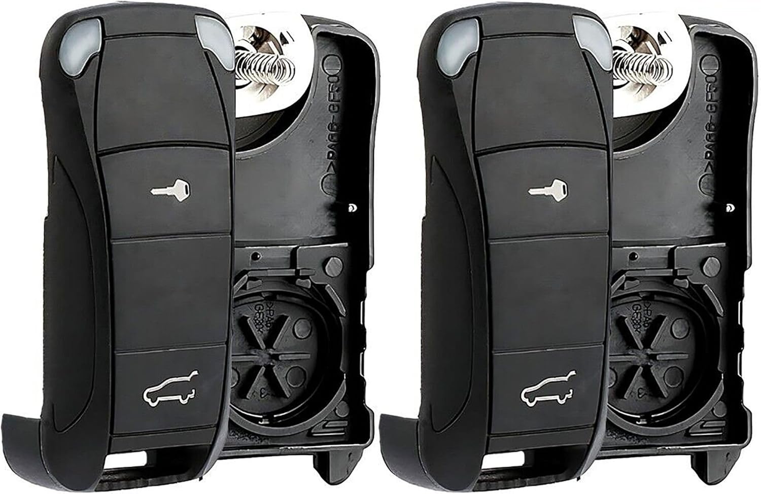 2X New Replacement Key Fob Remote Shell / CASE Compatible with & Fit for 2004-2005 Porsche Cayenne - MPN KR55WK45022-P-03 (NO Electronics or Chip Inside)