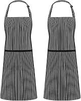 Vista 25 de Syntus Delantal ajustable con 2 bolsillos, delantales de cocina para mujeres, hombres, chef