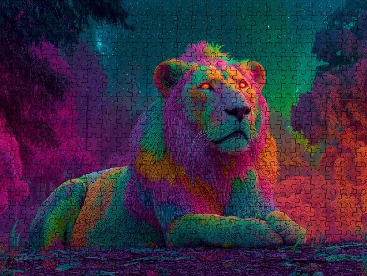 Puzzle 1000 sztuk dla dorosłych, kolorowe artystyczne puzzle ze zwierzętami, rodzinne kreatywne hobby dla dorosłych, najwyższej jakości drewniane układanki, do gry edukacyjnej wyzwanie zabawki R4KH-62