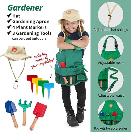 Miniatura 4 de Born Toys Juego de disfraces y simulación para niños, construcción, chef, jardinero y parrillero para niños